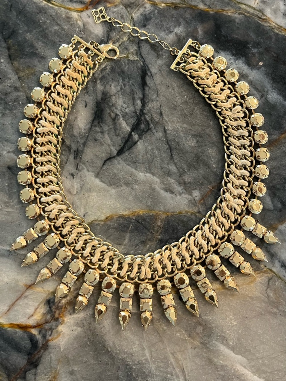 BCNG Gold Statement Collar Necklace - Women Jewelry - Picture 2 of 7